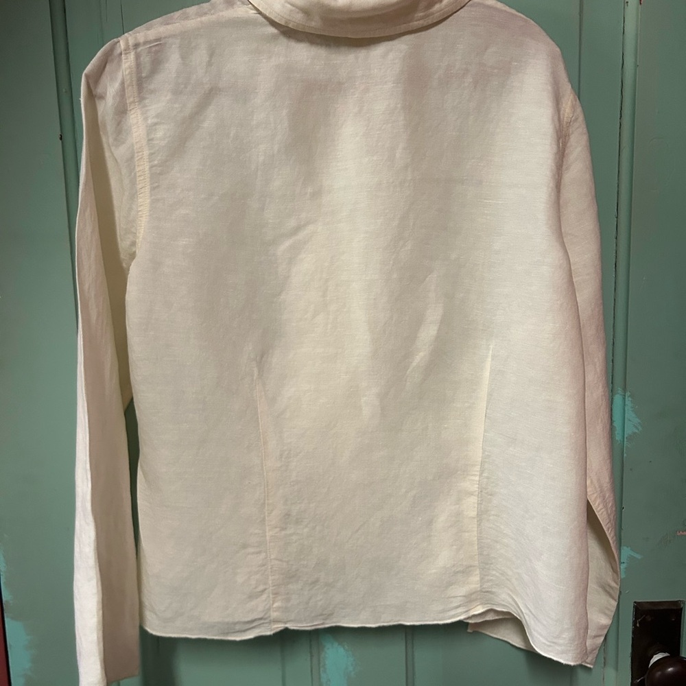J. Jill Cream Ruffle Blouse - Picture 4 of 4